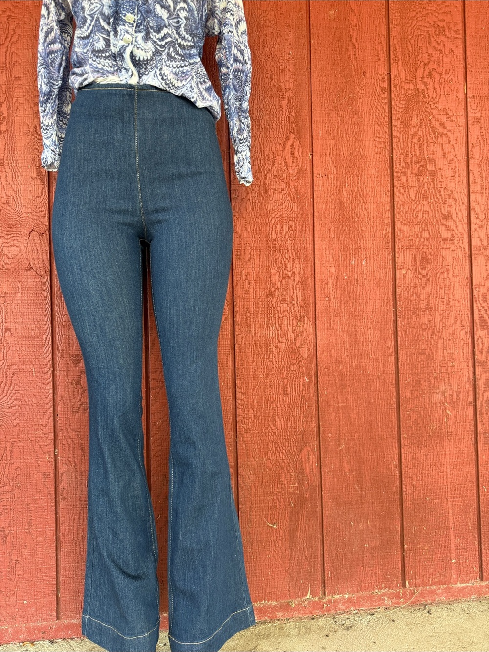 INC Boot Leg Dark Blue Flare Jeans - Women NWT 4